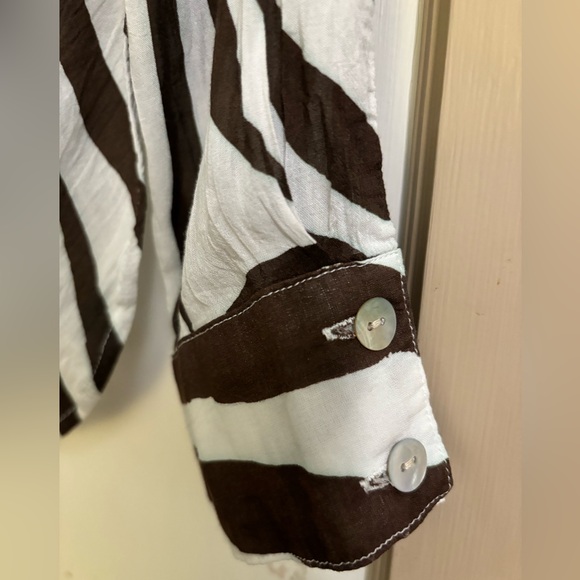 Cloth & Stone for Anthropologie zebra top S - Picture 3 of 6